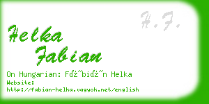 helka fabian business card
